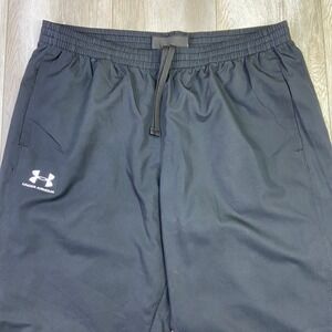 Under Armour Pants Mens XL Black Track Warm Up Zip Loose Athletic Men 1352031